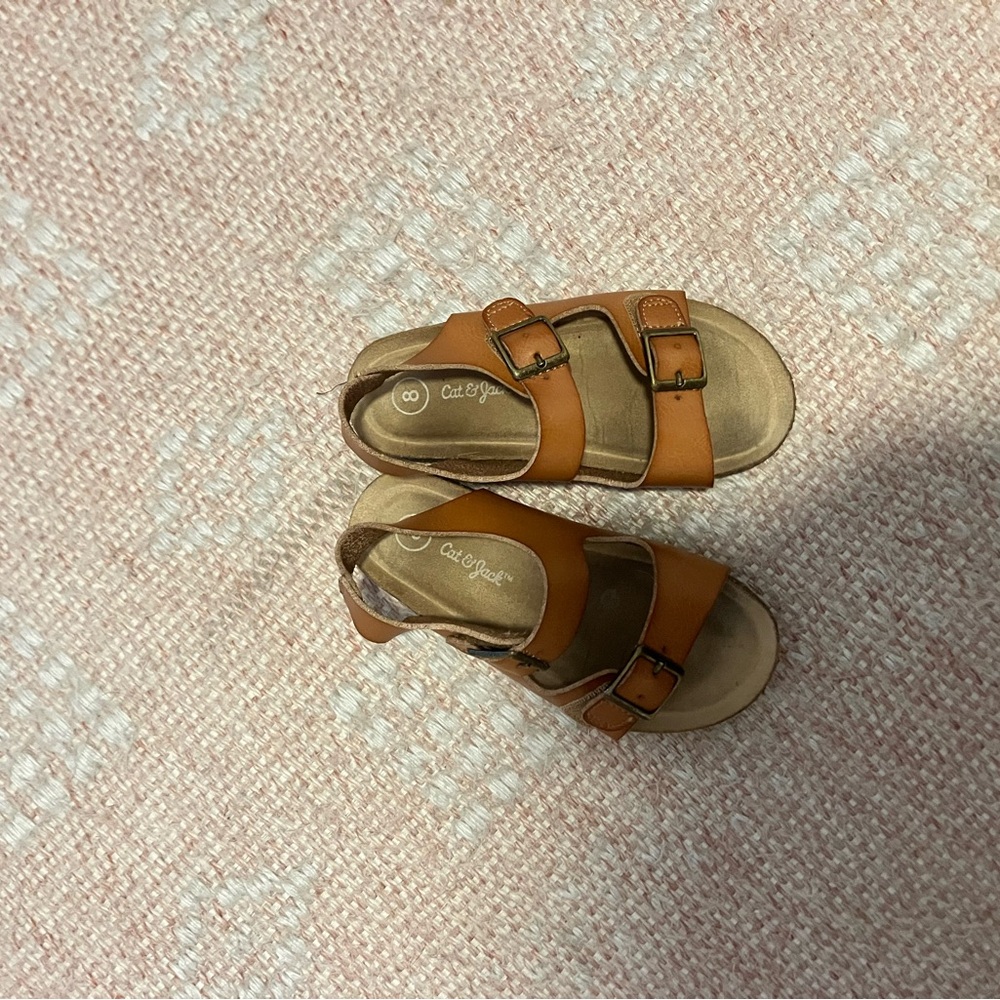 Cat & Jack Tan Kids' Buckle Regan Sandals size 8